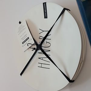 Rae Dunn set of four plates. Melamine NWT